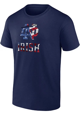 Notre Dame Fighting Irish Navy Blue Banner Wave Short Sleeve Tee T Shirt