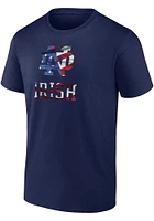 Notre Dame Fighting Irish Navy Blue Banner Wave Short Sleeve Tee T Shirt