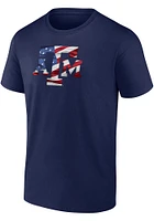 Texas A&M Aggies Navy Blue Banner Wave Short Sleeve Tee T Shirt