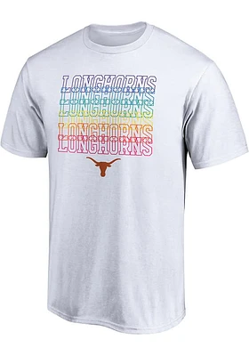 Texas Longhorns White City Pride Short Sleeve Tee T Shirt