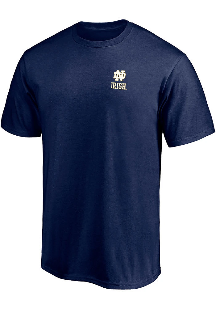 Notre Dame Fighting Irish Navy Blue Number One Dad Short Sleeve Tee T Shirt