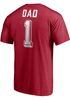 Oklahoma Sooners Crimson Number One Dad Short Sleeve T Shirt