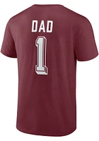 Texas A&M Aggies Maroon Number One Dad Short Sleeve Tee T Shirt