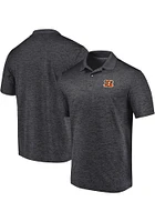 Cincinnati Bengals Mens Charcoal EVERGREEN Short Sleeve Polo