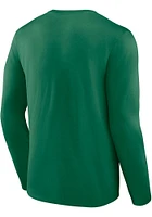 Notre Dame Fighting Irish Green Name Drop Design Long Sleeve T Shirt