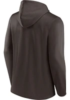 Cleveland Browns Mens Brown DEFENDER POLY FLEECE Long Sleeve Zip