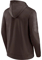 Cleveland Browns Mens Brown DEFENDER POLY FLEECE Hood