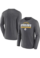 Pittsburgh Steelers Grey TEAM ONE BOOK Long Sleeve T-Shirt