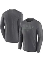 Cincinnati Bengals Charcoal POLY BLACKOUT Long Sleeve T-Shirt