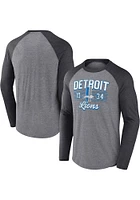 Detroit Lions Grey TRUE CLASSICS Long Sleeve Fashion T Shirt