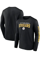 Pittsburgh Steelers Black GO THE DISTANCE Long Sleeve T Shirt