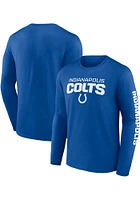 Indianapolis Colts Blue GO THE DISTANCE Long Sleeve T Shirt