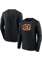 Cincinnati Bengals Black PRIMARY LOGO Long Sleeve T Shirt