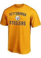 Pittsburgh Steelers Gold VICTORY ARCH Short Sleeve T Shirt