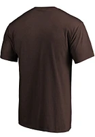 Cleveland Browns Brown LOCKUP Short Sleeve T Shirt