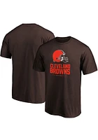 Cleveland Browns Brown LOCKUP Short Sleeve T Shirt