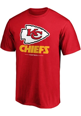Kansas City Chiefs Red LOCKUP Short Sleeve T Shirt
