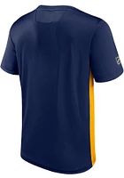 St Louis Blues Navy Blue Rink Tech Short Sleeve T Shirt
