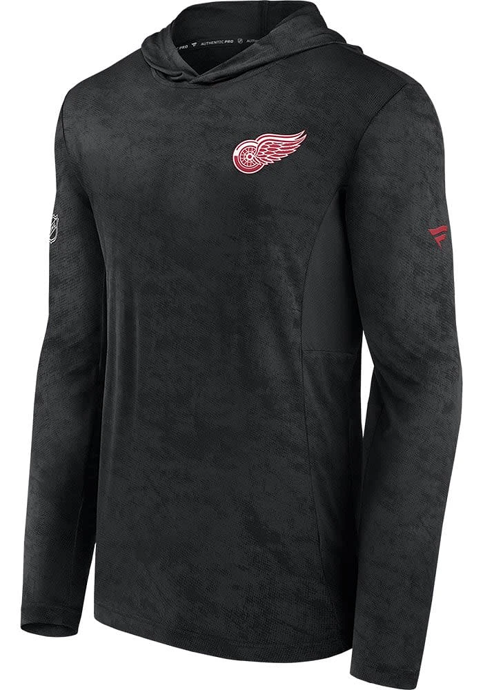 Detroit Red Wings Mens Black Rink Hood