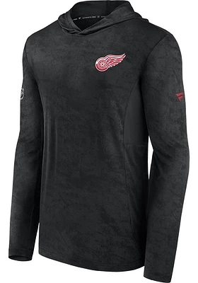 Detroit Red Wings Mens Black Rink Hood