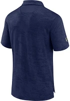 St Louis Blues Mens Navy Blue Rink Short Sleeve Polo