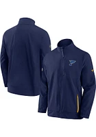 St Louis Blues Mens Navy Blue Rink Coaches Long Sleeve Full Zip Jacket