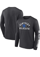 Kentucky Wildcats Charcoal Fundamentals Modern Arch Long Sleeve T Shirt