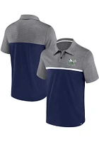 Notre Dame Fighting Irish Mens Navy Blue Streaky Short Sleeve Polo