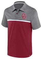 Oklahoma Sooners Mens Crimson Streaky Short Sleeve Polo