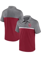 Oklahoma Sooners Mens Crimson Streaky Short Sleeve Polo
