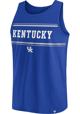 Kentucky Wildcats Mens Blue Biblend Short Sleeve Tank Top