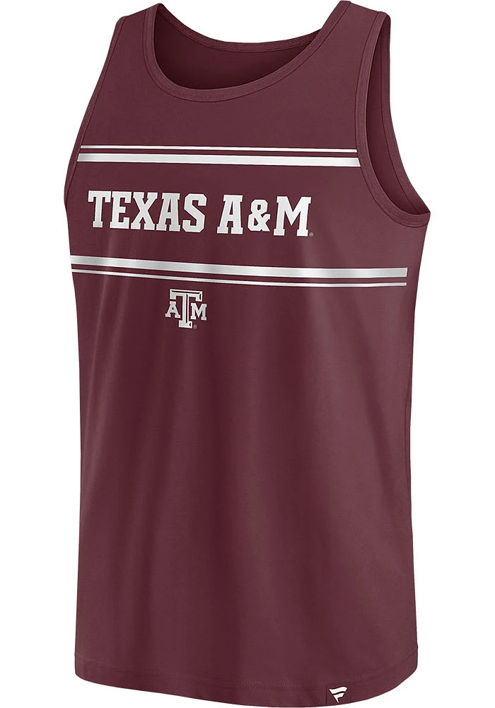 Texas A&M Aggies Mens Maroon Biblend Short Sleeve Tank Top