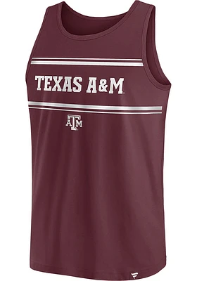 Texas A&M Aggies Mens Maroon Biblend Short Sleeve Tank Top