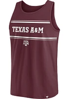 Texas A&M Aggies Mens Maroon Biblend Short Sleeve Tank Top