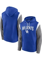 Kentucky Wildcats Mens Blue Fundamental Colorblock Fashion Hood