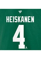 Miro Heiskanen Dallas Stars Green Authentic Stack Short Sleeve Player T Shirt