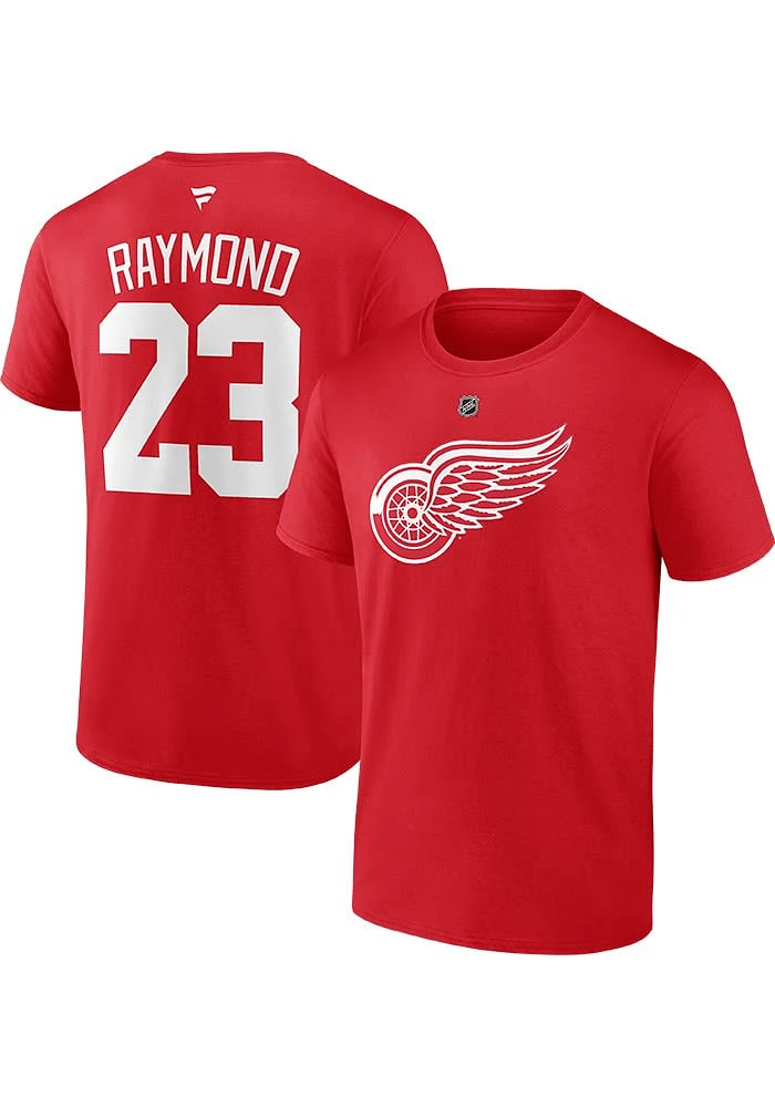 Lucas Raymond Detroit Red Wings Authentic Stack Short Sleeve Player T Shirt