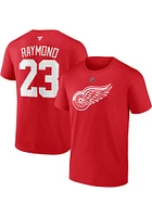 Lucas Raymond Detroit Red Wings Authentic Stack Short Sleeve Player T Shirt