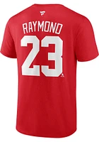 Lucas Raymond Detroit Red Wings Authentic Stack Short Sleeve Player T Shirt