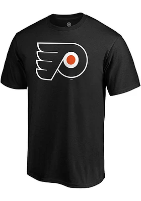 Philadelphia Flyers Black Core Primary Logo Short Sleeve T Shirt