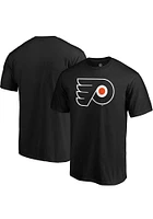 Philadelphia Flyers Black Core Primary Logo Short Sleeve T Shirt