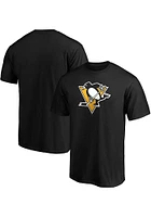 Pittsburgh Penguins Black Core Primary Logo Short Sleeve T Shirt