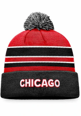 Chicago Blackhawks Black 2022 Auth Pro Special Edition Cuff Mens Knit Hat