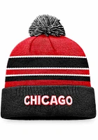 Chicago Blackhawks Black 2022 Auth Pro Special Edition Cuff Mens Knit Hat