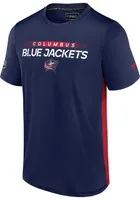 Columbus Blue Jackets Navy Rink Tech Short Sleeve T Shirt