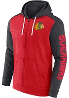 Chicago Blackhawks Mens Red FZ Long Sleeve Full Zip Jacket