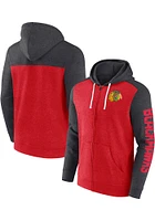 Chicago Blackhawks Mens Red FZ Long Sleeve Full Zip Jacket