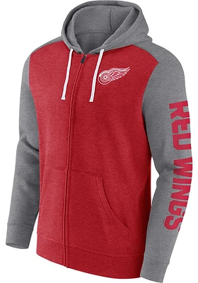 Detroit Red Wings Mens FZ Long Sleeve Full Zip Jacket