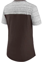 Cleveland Browns Womens Brown Iconic Short Sleeve T-Shirt