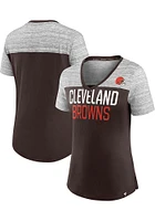 Cleveland Browns Womens Brown Iconic Short Sleeve T-Shirt